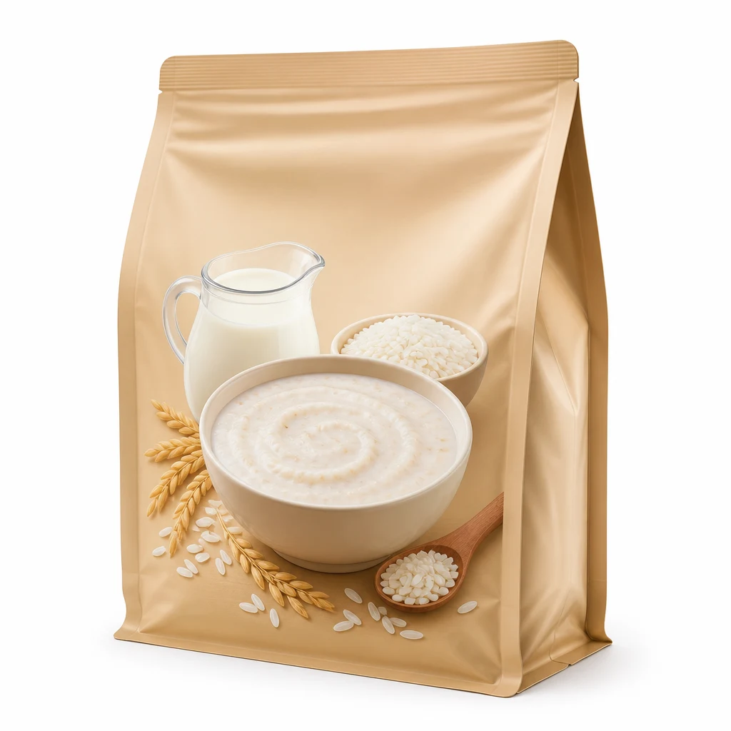 Nutrend Baby Cereal Rice and Milk — 350g instant cereal sachet pack