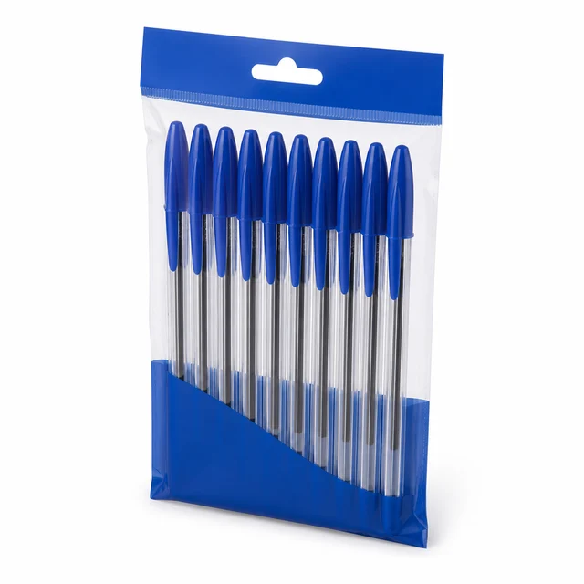 BIC Cristal Original Ball Pen Pack — ten blue medium-point school pens